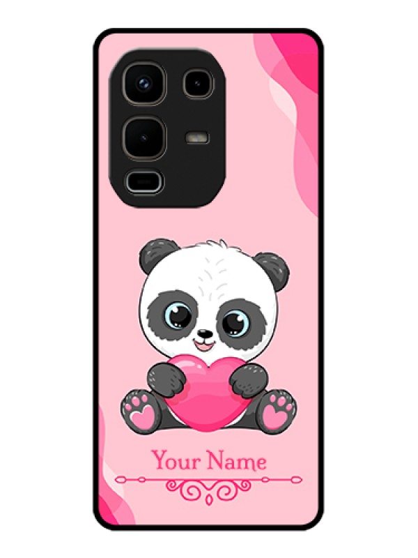 Custom Infinix Note 50s 5G Custom Glass Phone Case - Cute Panda Design