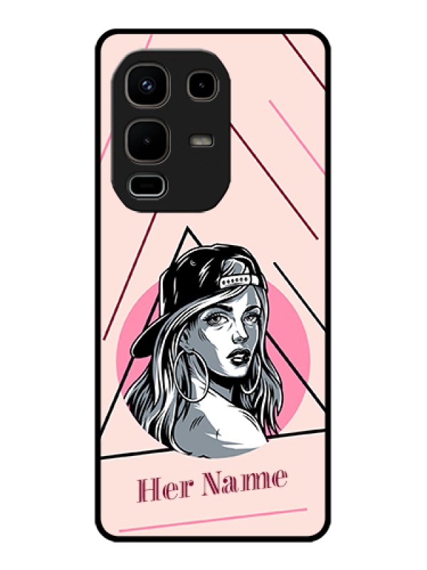 Custom Infinix Note 50s 5G Custom Glass Phone Case - Rockstar Girl Design