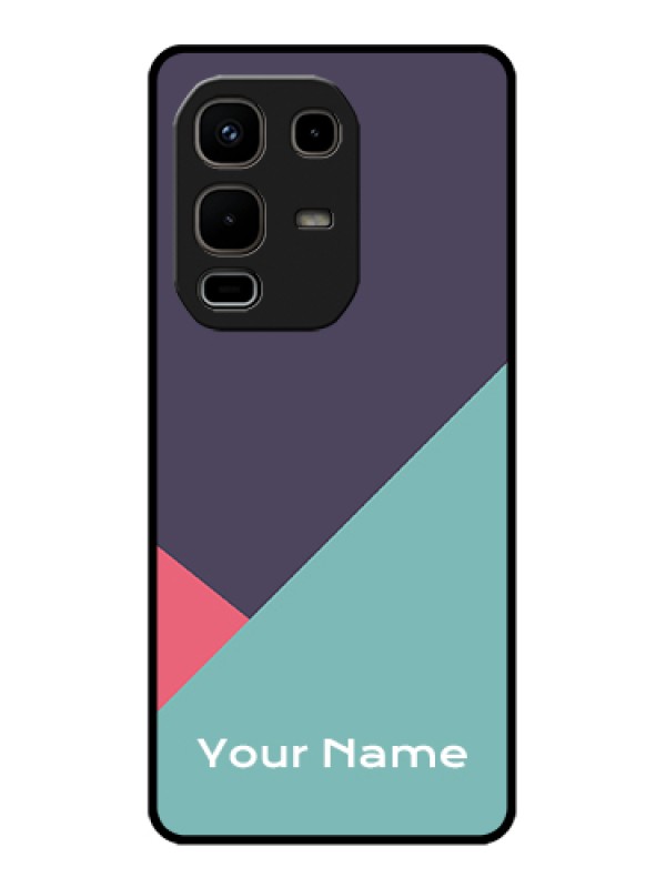 Custom Infinix Note 50s 5G Custom Glass Phone Case - Tri Color Abstract Design