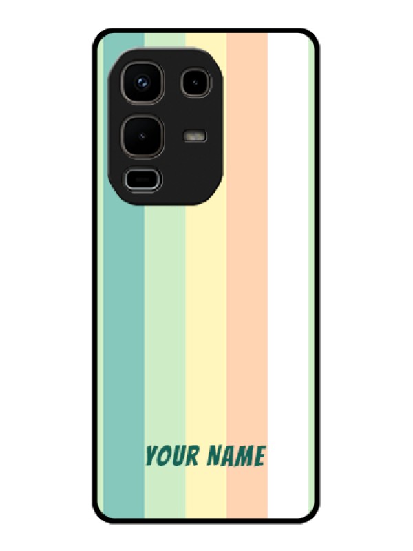 Custom Infinix Note 50s 5G Custom Glass Phone Case - Multi - Colour Stripes Design