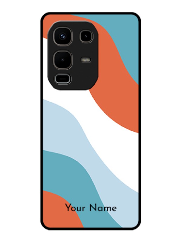 Custom Infinix Note 50s 5G Custom Glass Phone Case - Coloured Waves Design