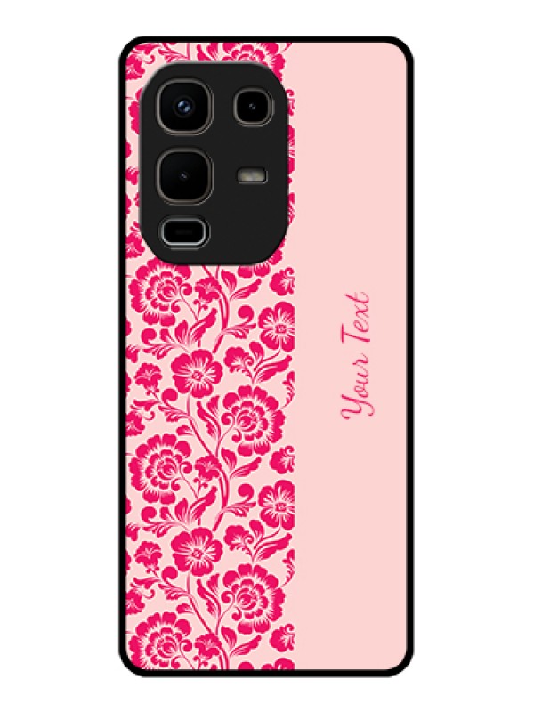 Custom Infinix Note 50s 5G Custom Glass Phone Case - Attractive Floral Pattern Design