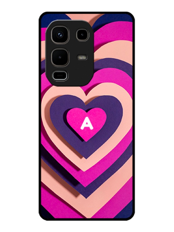 Custom Infinix Note 50s 5G Custom Glass Phone Case - Cute Heart Pattern Design