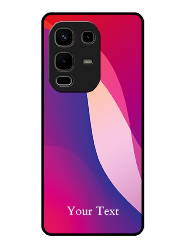 Custom Infinix Note 50s 5G Custom Glass Phone Case - Digital Abstract Overlap Design