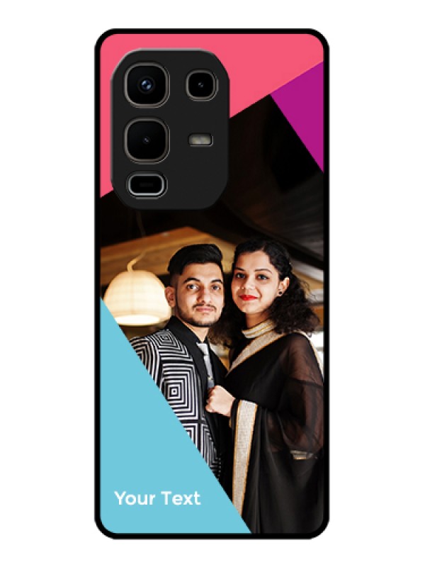Custom Infinix Note 50s 5G Custom Glass Phone Case - Stacked Triple Colour Design