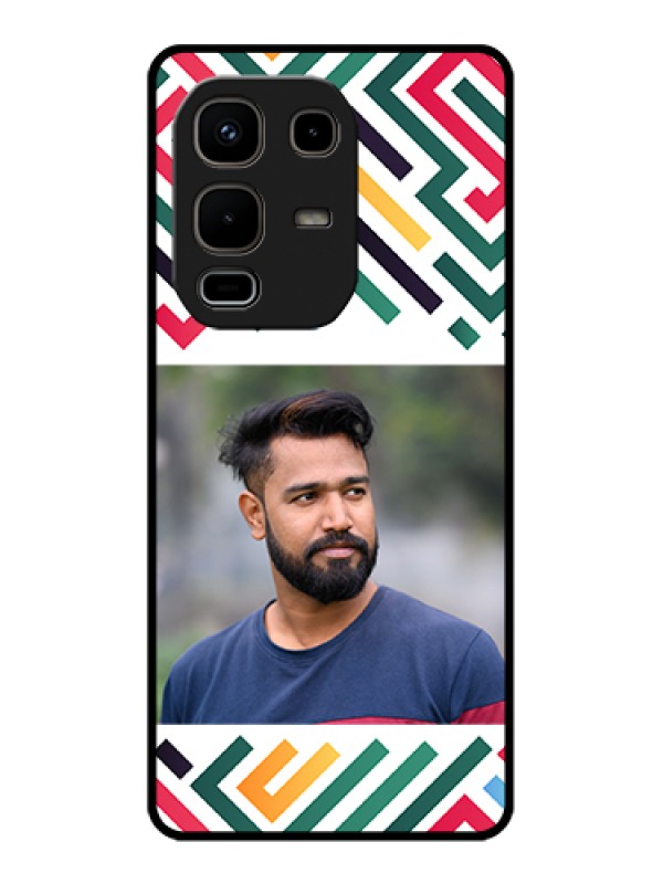 Custom Infinix Note 50s 5G Custom Glass Phone Case - Colorful Maze Pattern Design