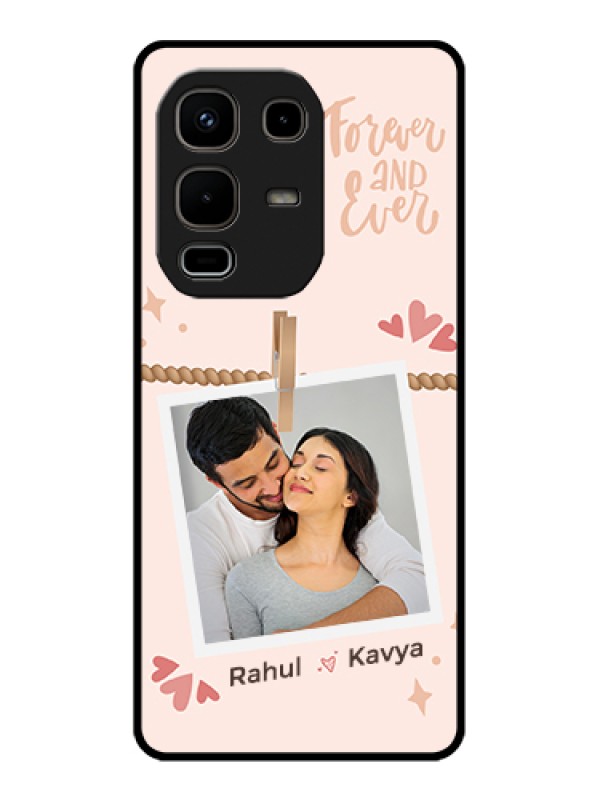 Custom Infinix Note 50s 5G Custom Glass Phone Case - Forever And Ever Love Design