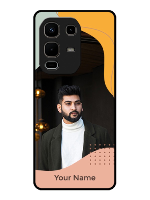 Custom Infinix Note 50s 5G Custom Glass Phone Case - Tri - Coloured Overlay Design