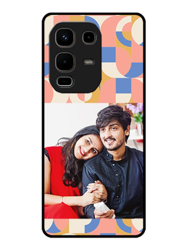 Custom Infinix Note 50s 5G Custom Glass Phone Case - Semi - Circle Maze Pattern Design