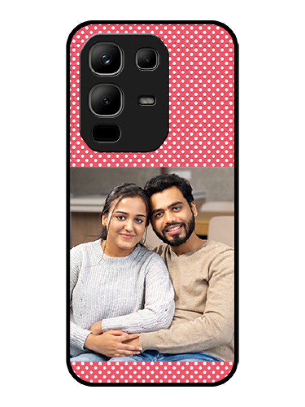 Custom Infinix Note 50x 5G Custom Glass Phone Case - White Dotted Design