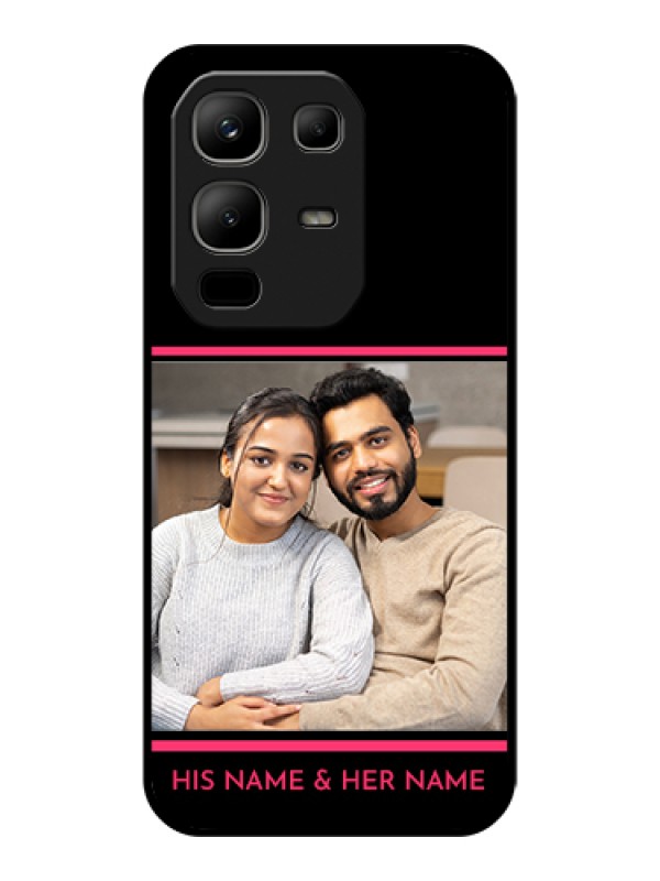 Custom Infinix Note 50x 5G Custom Glass Phone Case - With Add Text Design