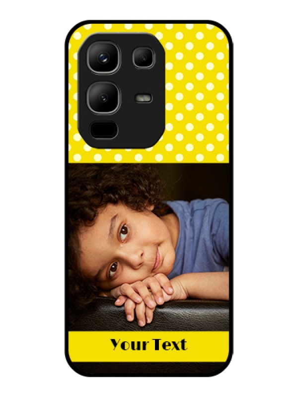 Custom Infinix Note 50x 5G Custom Glass Phone Case - Bright Yellow Case Design