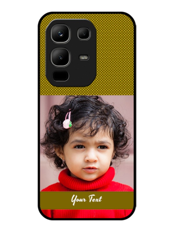 Custom Infinix Note 50x 5G Custom Glass Phone Case - Simple Green Color Design