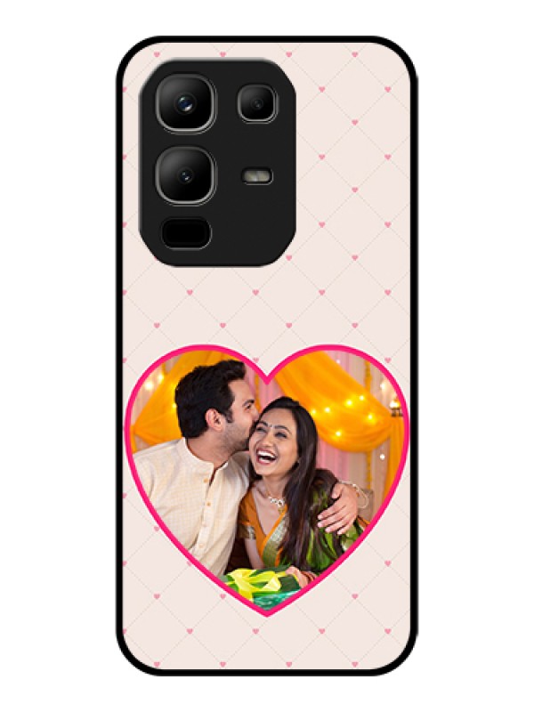 Custom Infinix Note 50x 5G Custom Glass Phone Case - Heart Shape Design