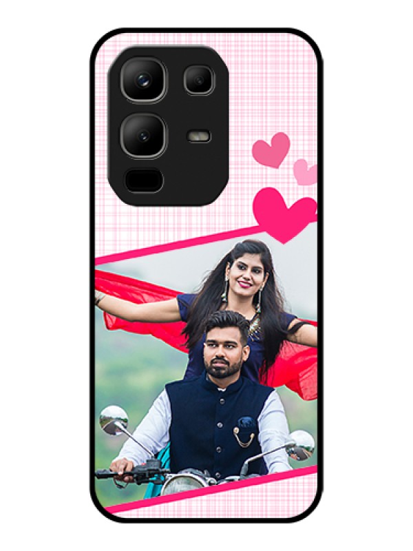 Custom Infinix Note 50x 5G Custom Glass Phone Case - Love Shape Heart Design