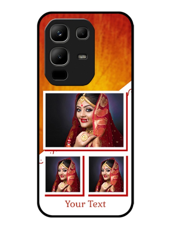 Custom Infinix Note 50x 5G Custom Glass Phone Case - Wedding Memories Design
