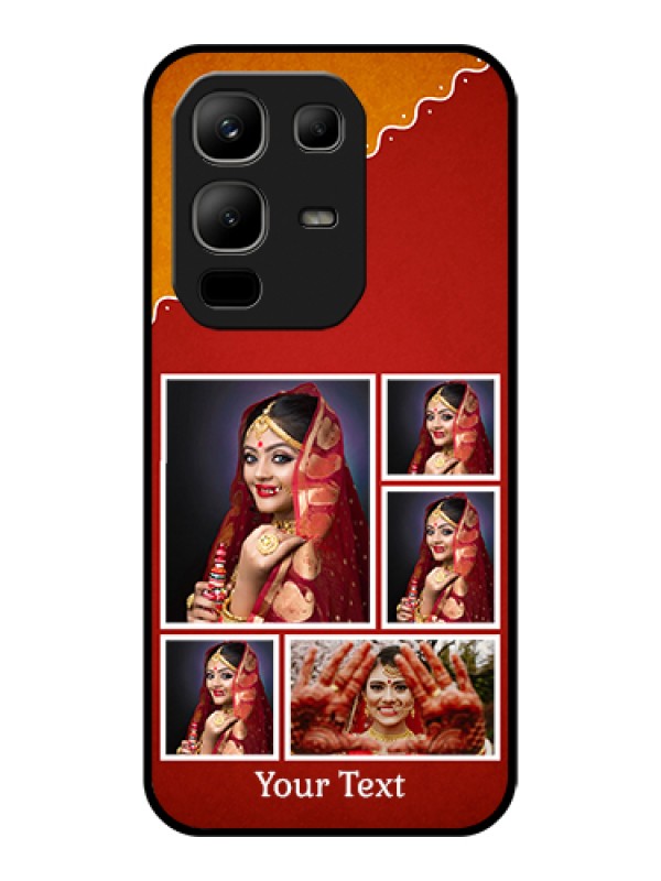Custom Infinix Note 50x 5G Custom Glass Phone Case - Wedding Pic Upload Design