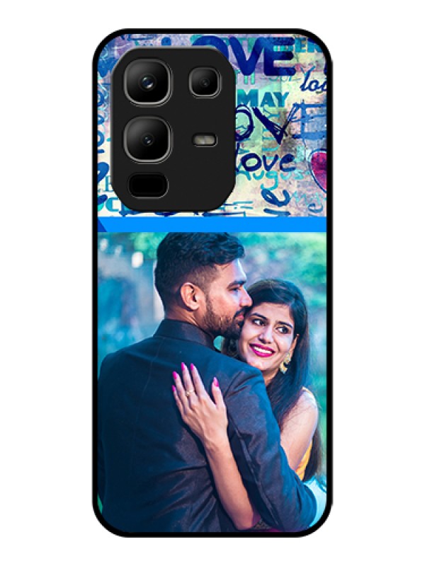 Custom Infinix Note 50x 5G Custom Glass Phone Case - Colorful Love Design