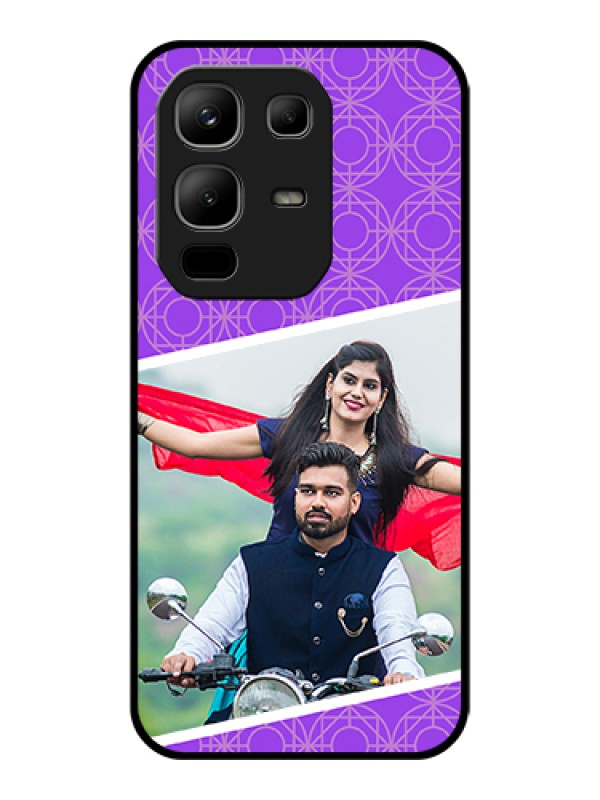 Custom Infinix Note 50x 5G Custom Glass Phone Case - Violet Color Pattern Design