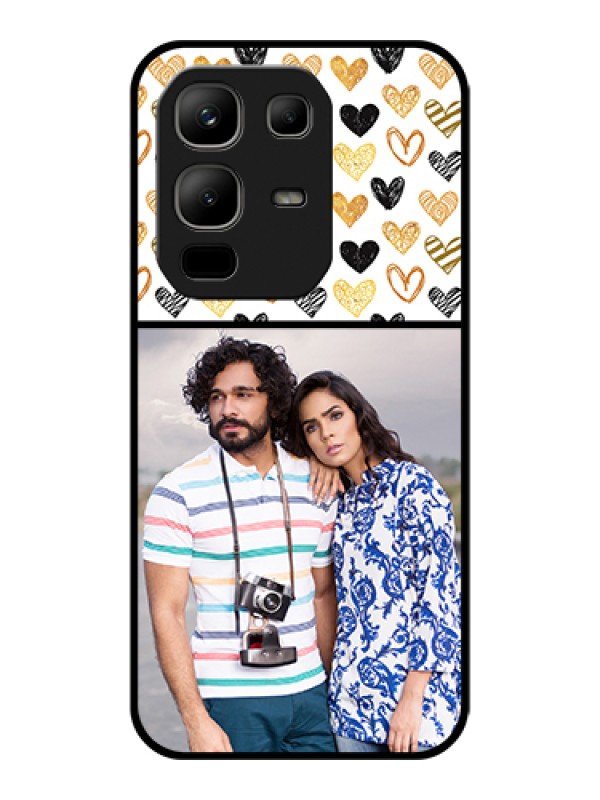 Custom Infinix Note 50x 5G Custom Glass Phone Case - Love Symbol Design