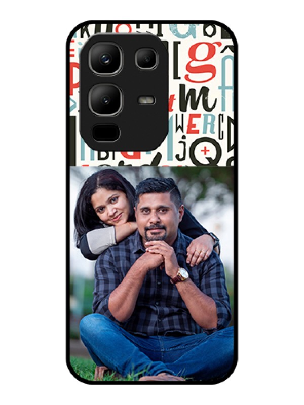 Custom Infinix Note 50x 5G Custom Glass Phone Case - Alphabet Design