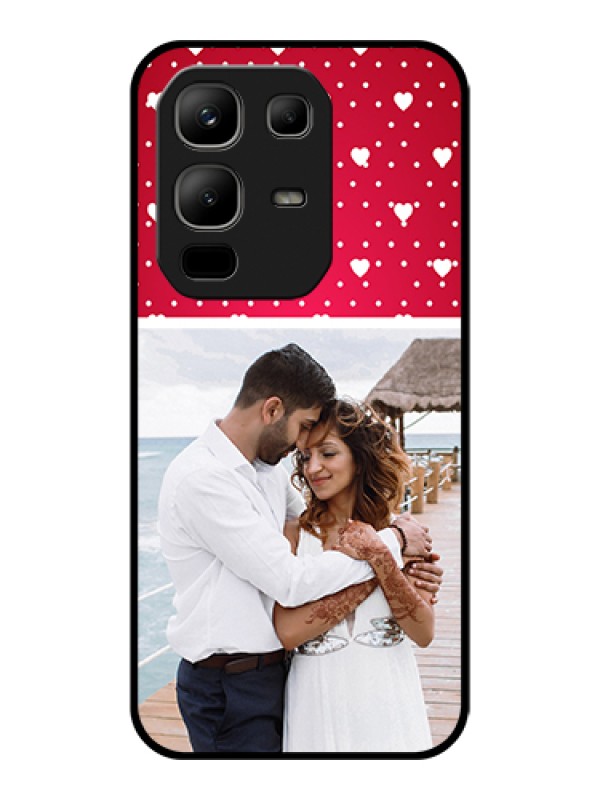 Custom Infinix Note 50x 5G Custom Glass Phone Case - Hearts Mobile Case Design