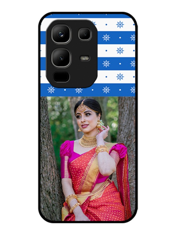 Custom Infinix Note 50x 5G Custom Glass Phone Case - Snow Pattern Design