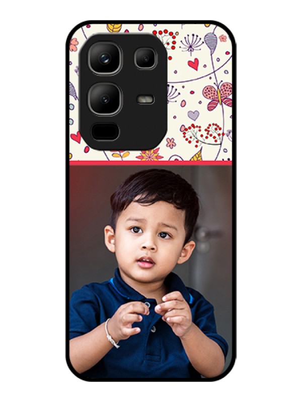 Custom Infinix Note 50x 5G Custom Glass Phone Case - Premium Floral Design