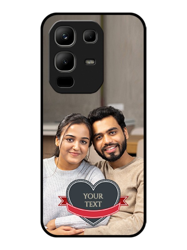 Custom Infinix Note 50x 5G Custom Glass Phone Case - Just Married Couple Design
