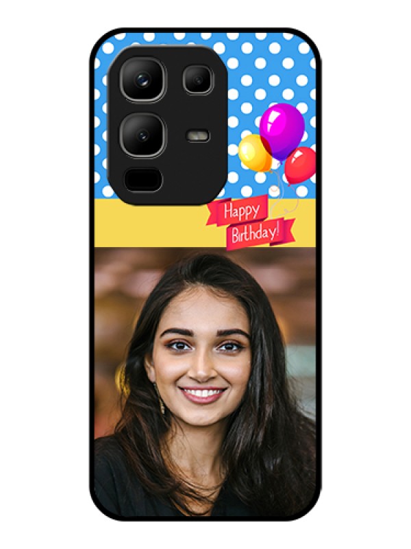 Custom Infinix Note 50x 5G Custom Glass Phone Case - Happy Birthday Design