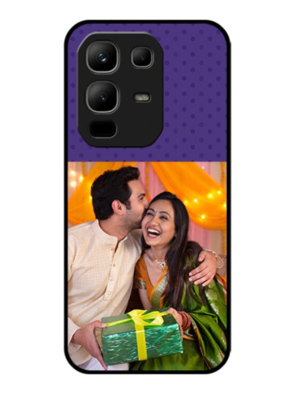 Custom Infinix Note 50x 5G Custom Glass Phone Case - Violet Colored Pattern Design
