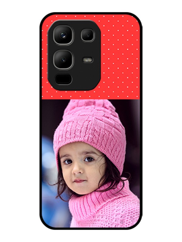 Custom Infinix Note 50x 5G Custom Glass Phone Case - Red Pattern Design