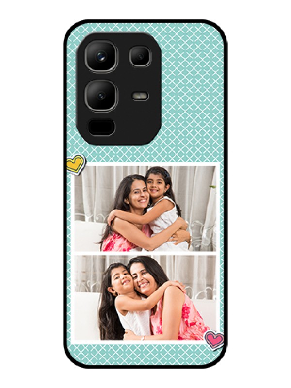 Custom Infinix Note 50x 5G Custom Glass Phone Case - 2 Image Holder With Pattern Design