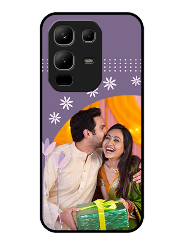 Custom Infinix Note 50x 5G Custom Glass Phone Case - Lavender Flowers Design