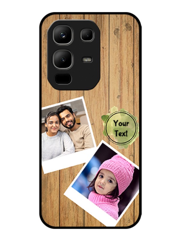 Custom Infinix Note 50x 5G Custom Glass Phone Case - Wooden Texture Design