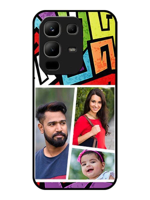Custom Infinix Note 50x 5G Custom Glass Phone Case - Graffiti Pattern Design
