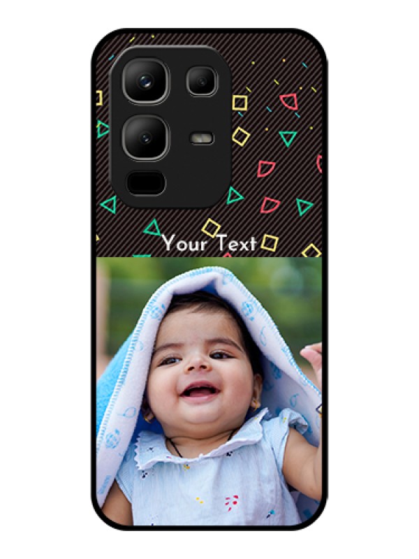 Custom Infinix Note 50x 5G Custom Glass Phone Case - With Confetti Birthday Design