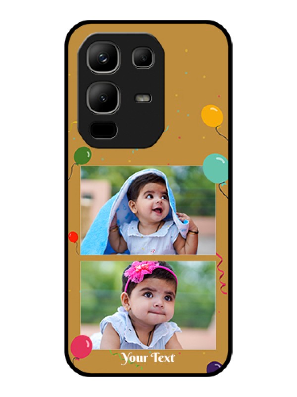 Custom Infinix Note 50x 5G Custom Glass Phone Case - Image Holder With Birthday Celebrations Design