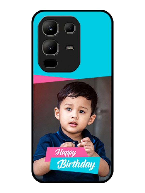 Custom Infinix Note 50x 5G Custom Glass Phone Case - Image Holder With 2 Color Design