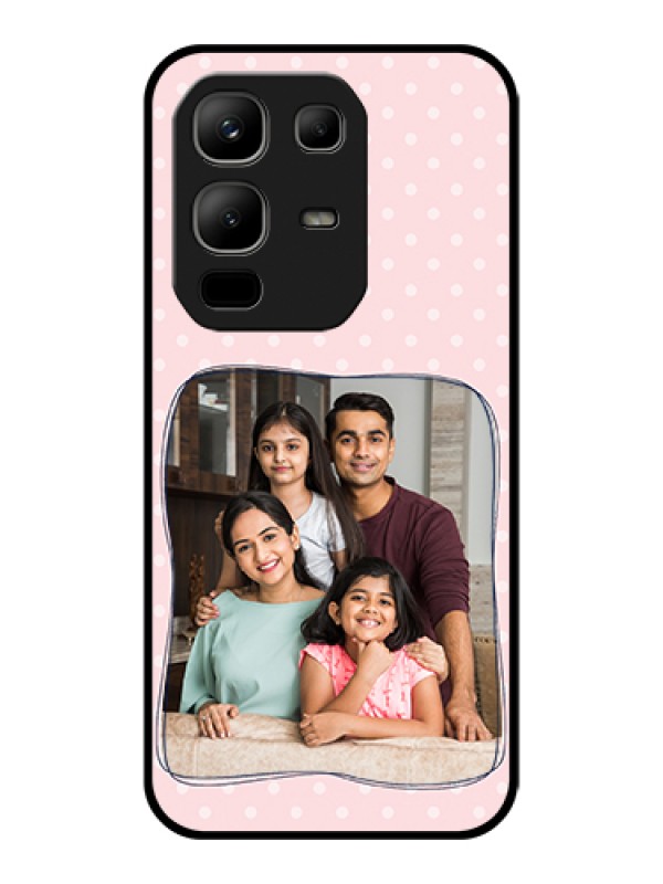 Custom Infinix Note 50x 5G Custom Glass Phone Case - Family With Dots Design