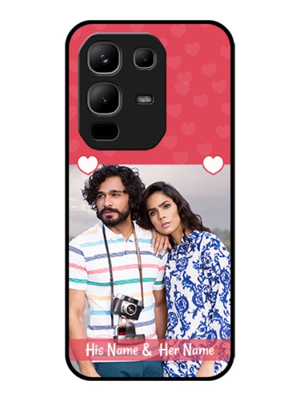 Custom Infinix Note 50x 5G Custom Glass Phone Case - Simple Love Design