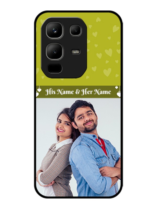 Custom Infinix Note 50x 5G Custom Glass Phone Case - You & Me Heart Design