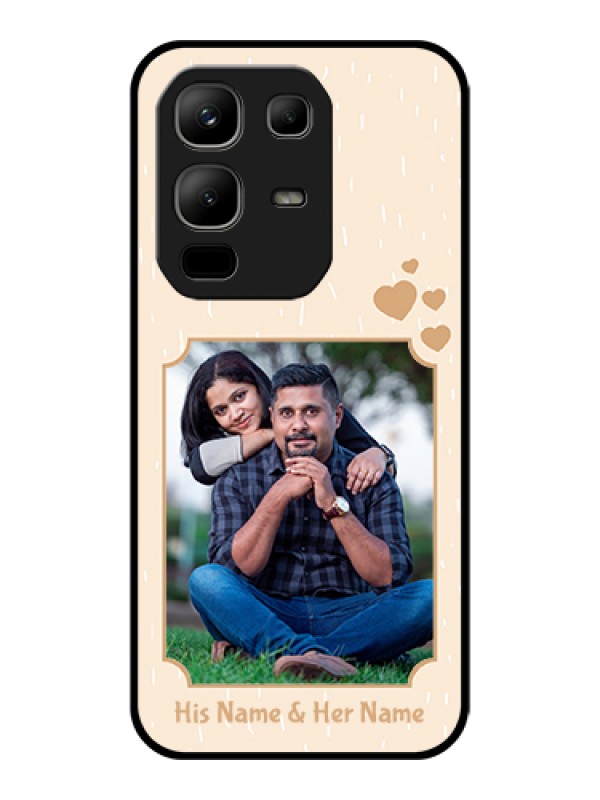 Custom Infinix Note 50x 5G Custom Glass Phone Case - With Confetti Love Design