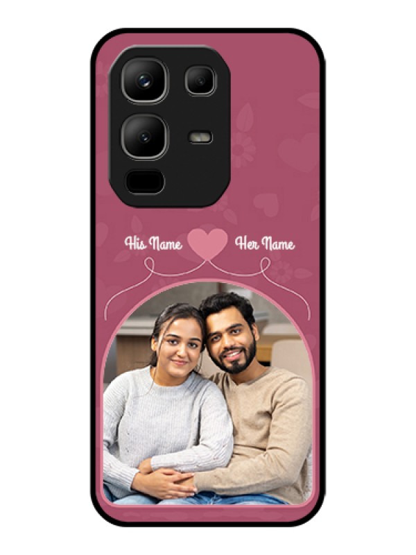 Custom Infinix Note 50x 5G Custom Glass Phone Case - Love Floral Design