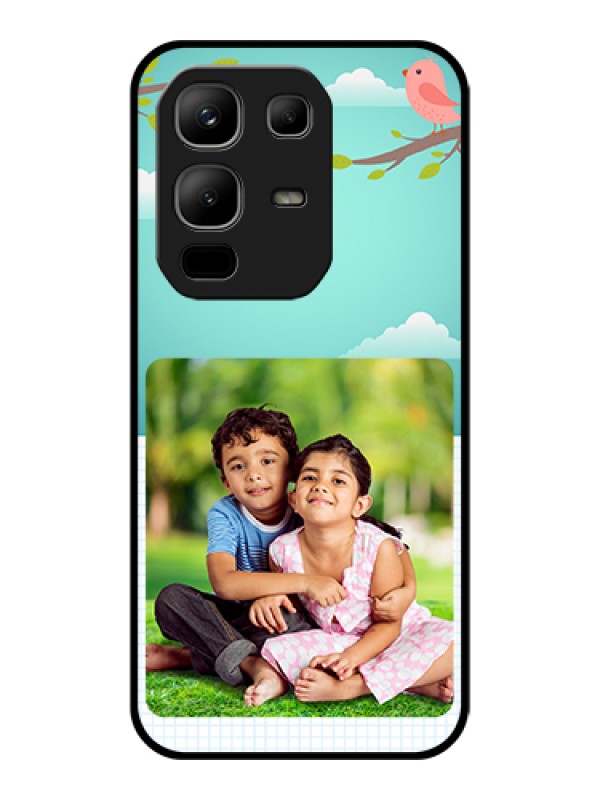 Custom Infinix Note 50x 5G Custom Glass Phone Case - Doodle Love Design
