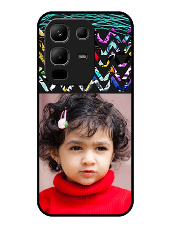 Custom Infinix Note 50x 5G Custom Glass Phone Case - Neon Abstract Design