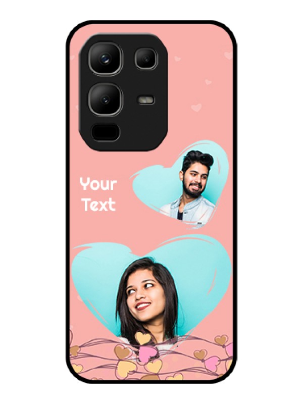 Custom Infinix Note 50x 5G Custom Glass Phone Case - Love Doodle Design
