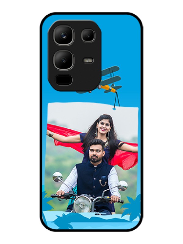 Custom Infinix Note 50x 5G Custom Glass Phone Case - Traveller Design