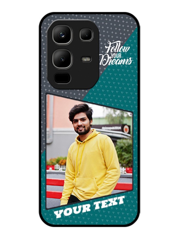 Custom Infinix Note 50x 5G Custom Glass Phone Case - Background Pattern Design With Quote
