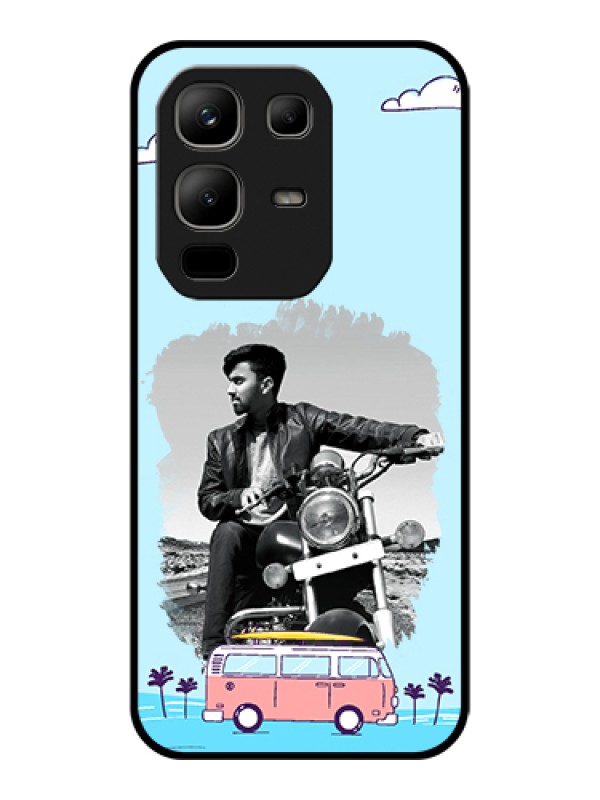 Custom Infinix Note 50x 5G Custom Glass Phone Case - Travel & Adventure Design